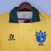 Brazil 1988 Home Yellow Soccer Jersey